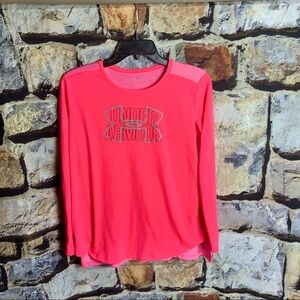 Under Armour 2-Tone Pink Long-Sleeved Shirt Sm